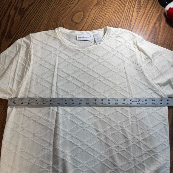 NWT Alfred Dunner Ivory Knit Top. Size L - Picture 5 of 6